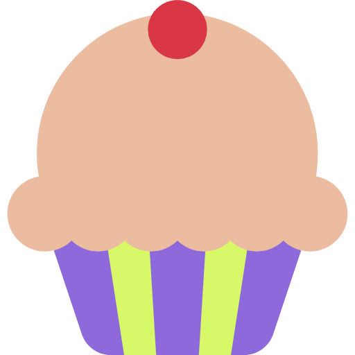 Free Cupcake icon flat style