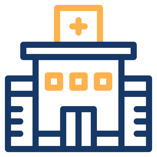 Free Hospital Building icon Two Color style