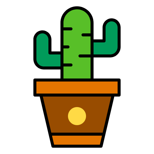 Free Cactus icon lineal-color style