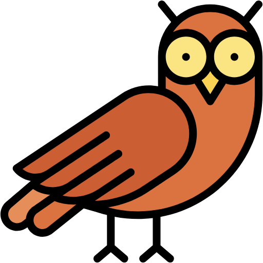 Free Owl icon lineal-color style