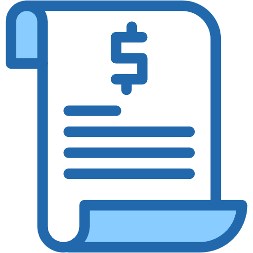 Free Invoice icon Two Color style