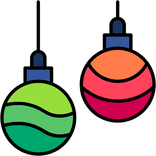 Free Christmas Ball icon lineal-color style