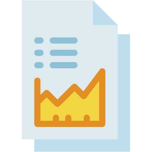 Free Financial Report icon flat style