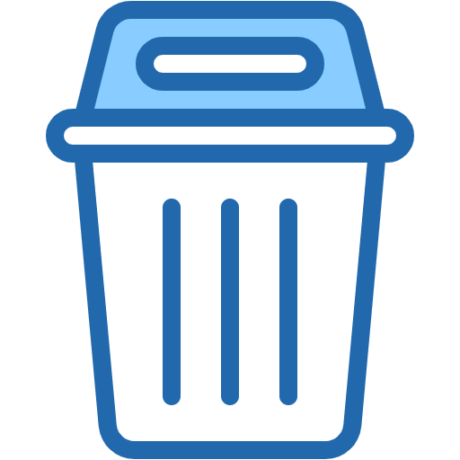 Free Trash Can icon two-color style
