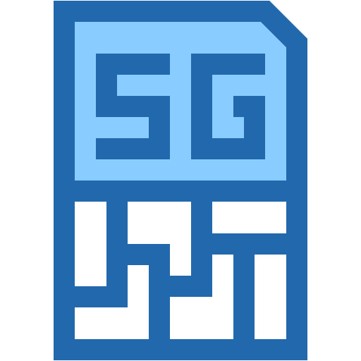 Free 5G SIM icon two-color style