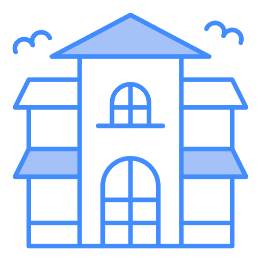 Free Haunted Building icon two-color style