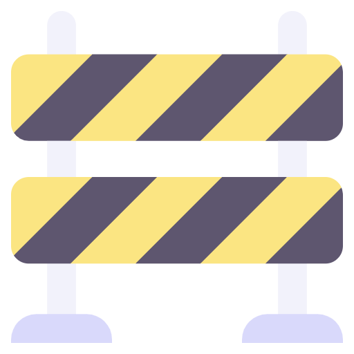 Free Road Barrier icon flat style