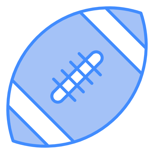 Free American Rugby icon two-color style