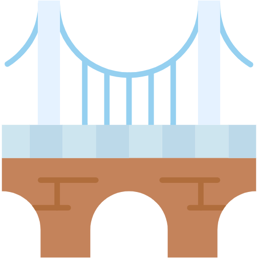 Free Bridge icon Flat style
