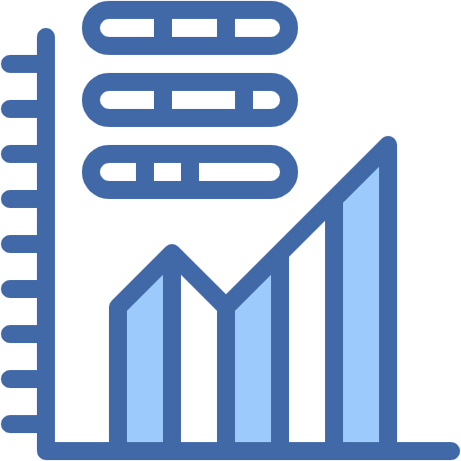 Free Bar Chart icon two-color style