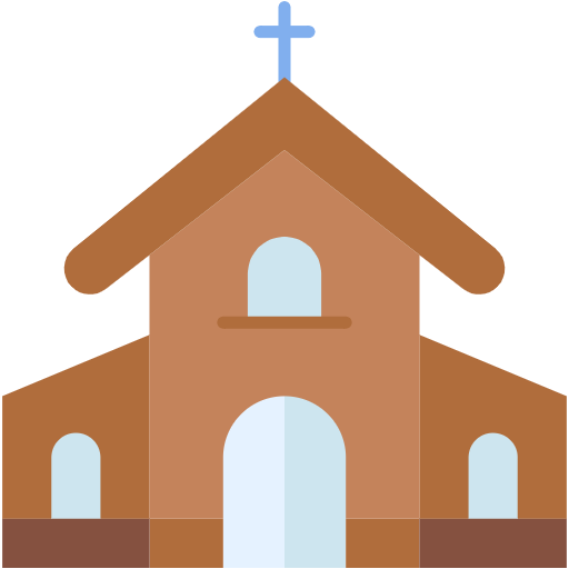 Free Church icon Flat style