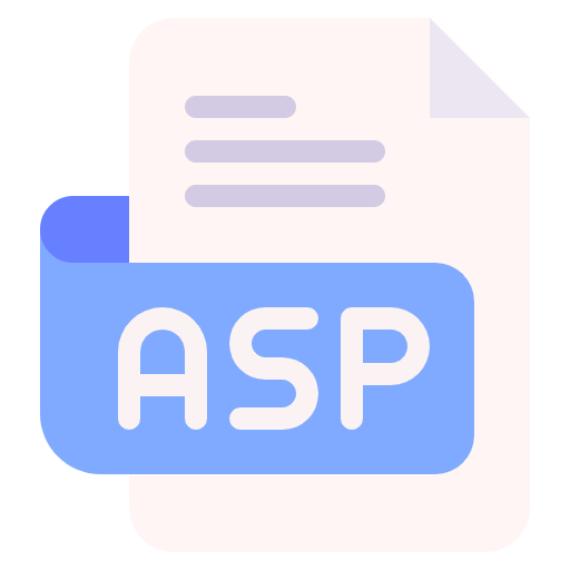 Free ASP File icon flat style