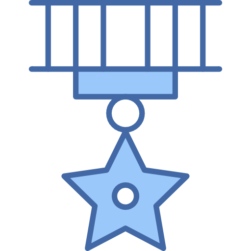 Free Award Medal icon two-color style