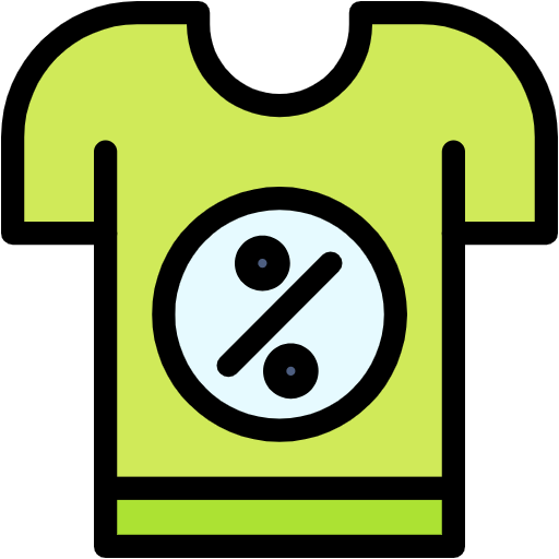 Free Discount Shirt icon Lineal Color style