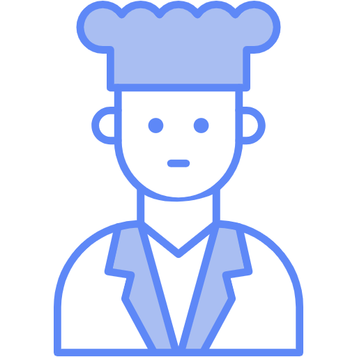 Free Chef icon two-color style