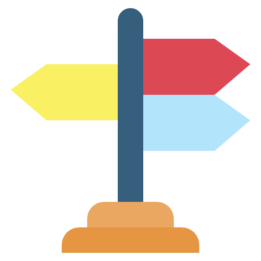 Free Directions icon flat style