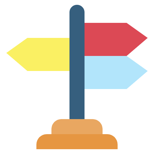 Free Directions icon Flat style