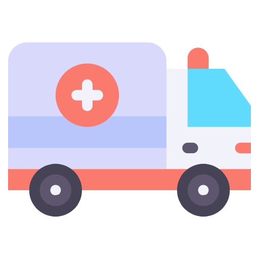 Free Ambulance icon flat style