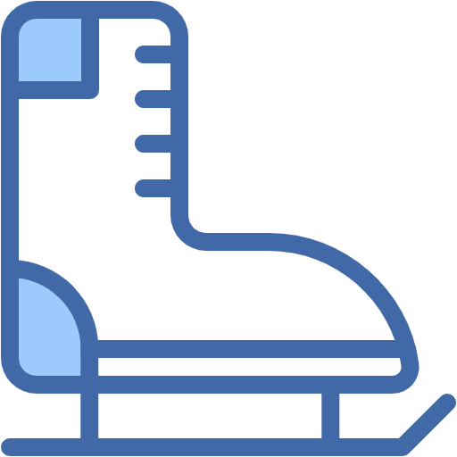 Free Ice Skate Shoe icon two-color style
