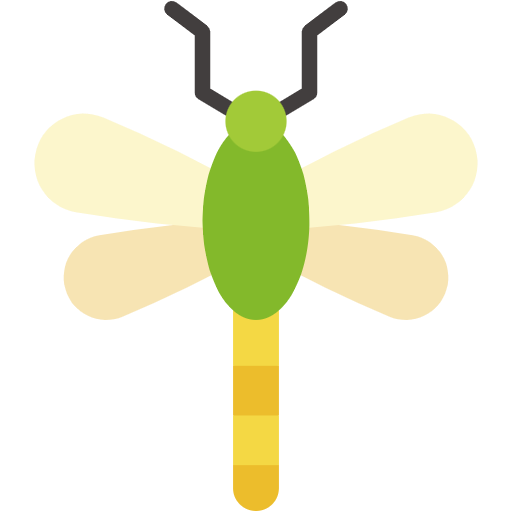 Free Dragonfly icon flat style