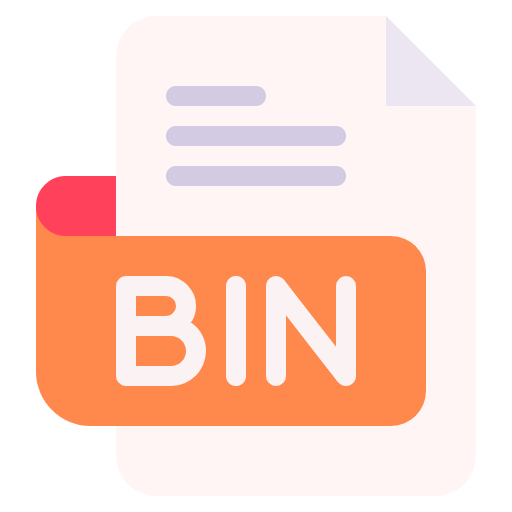 Free BIN File icon flat style