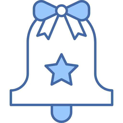 Free Christmas Bell icon two-color style