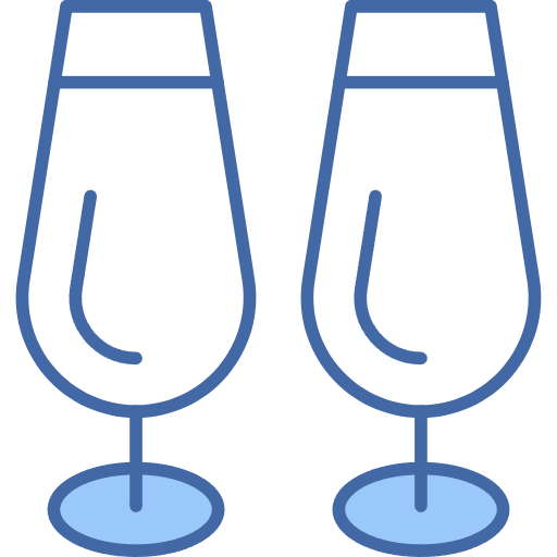 Free Champagne Glass icon two-color style