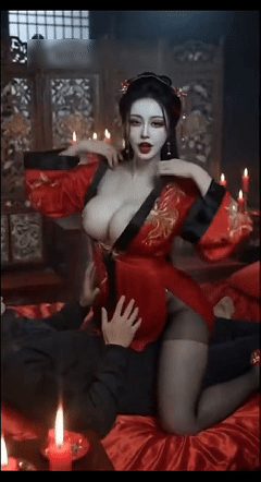 【AI真人小剧场】《女鬼幽魂》梦见和一个美艳的女鬼激情！ 配图3