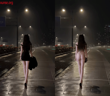 【AI脱衣】网红美女脱衣系列黄梓淇（第二弹） 黑丝长腿骚母狗氺 配图2