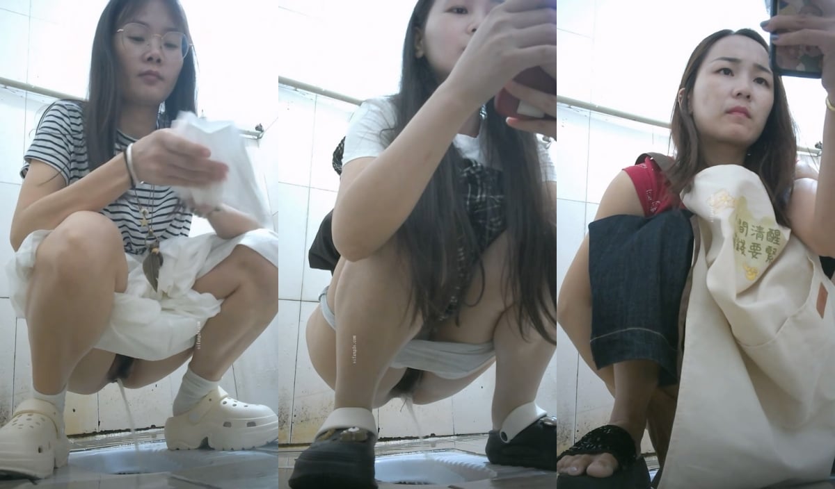 精品厕拍，街边公共女厕正面脸穴同框真实偷拍多位少女少妇方便，各种类型赏脸赏逼 配图3