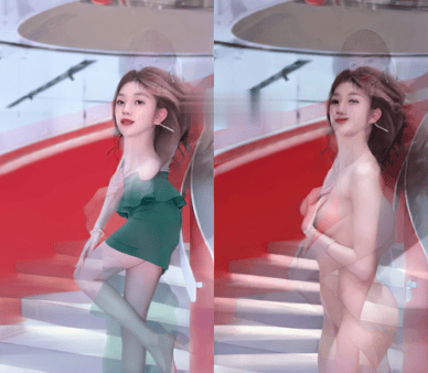 【AI脱衣】网红美女脱衣系列紫薇大长腿车模愃氺 配图2