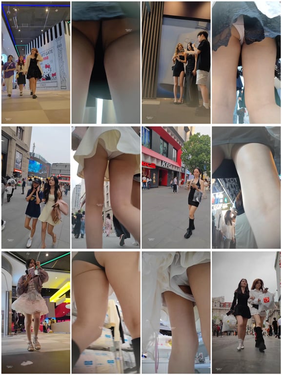 极致诱惑『KXCD』步行街拍抄底神作第14季 20V 高颜值年轻美少女超清私藏合 配图3