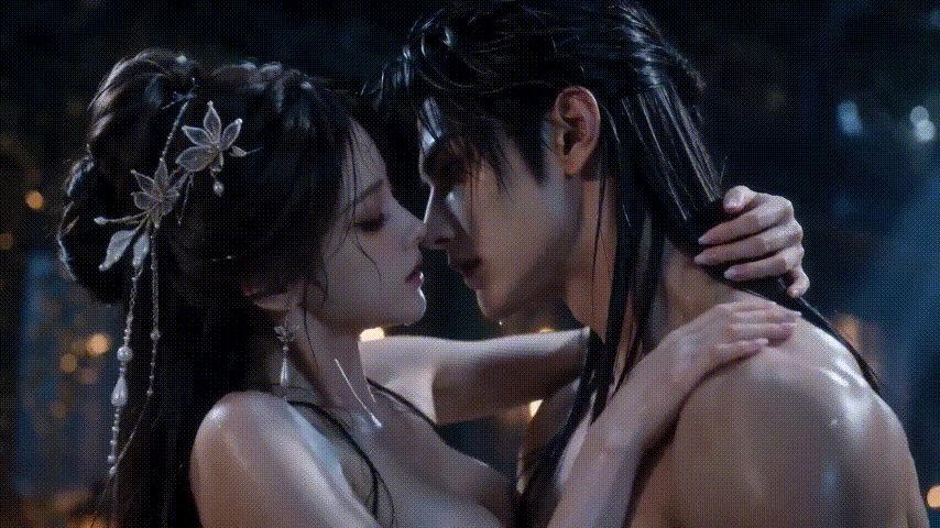 【AI短剧】《Cold Water《冰水》冰冷湖水中与仙子激情肏逼！ 配图4