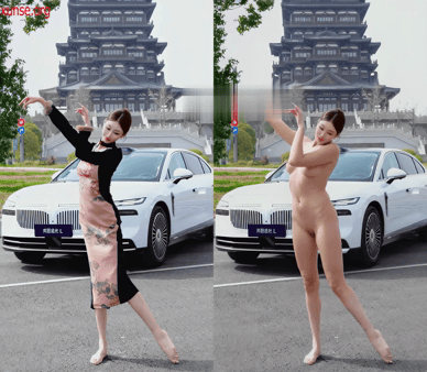【AI脱衣】网红美女脱衣系列维妮儿Dance专业裸舞愃氺 配图6