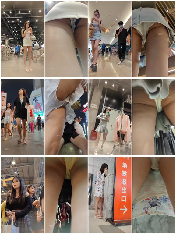 精品推荐步行街拍抄底大神『KXCD』系列合集第9季20V 专挑年轻好看质量高的小 配图3