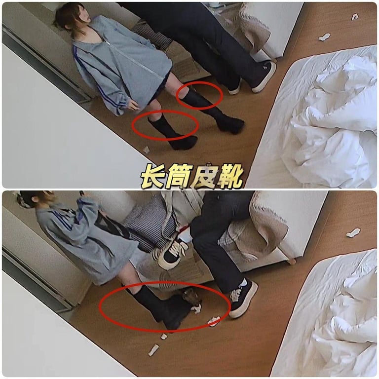 乐橙酒店偷拍大尺度流出！长筒黑丝御姐校花无毛粉嫩穴被眼镜男猛烈狂抽暴插 配图11