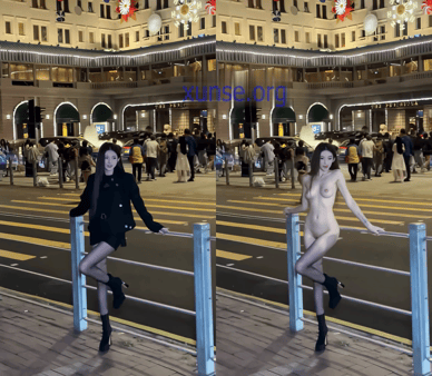 【AI脱衣】网红美女脱衣系列刘一琳长腿精灵愃氺 配图4