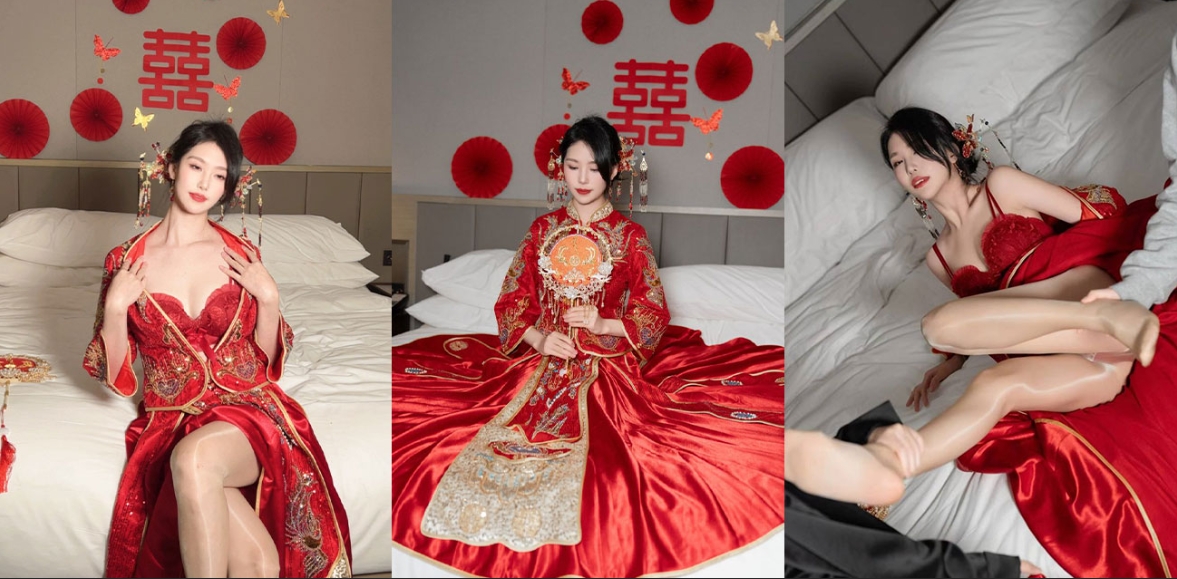 【AI短剧】AI魔改神颜尤物抖娘利世新婚夜沦为众人玩物 伴郎团上阵前后猛攻口穴！ 配图1