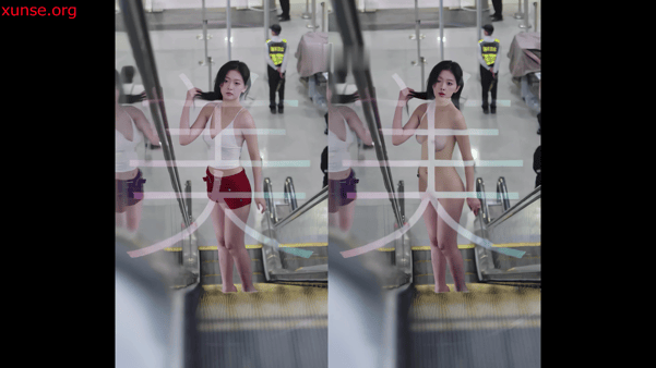 【AI脱衣】模特脱衣系列：清纯美少女车模佳奇氺 配图3