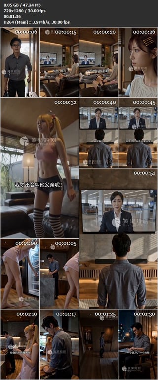 【AI短剧】《鬼父真人版》EP0-10集，继父白天是温柔慈父，夜里先占有傲娇爱莉 配图16