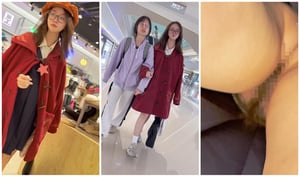 【KFC】极品真空学生妹❤️冬日大胆光屁股街头诱惑闺蜜同行·超长CD毛毛激情大曝光-老宋论坛