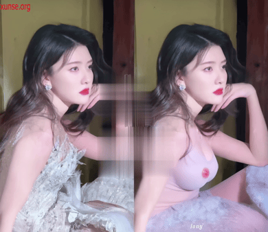 【AI明星脱衣】梁洁-明星脱衣---内地女演员，气质干净氺 配图4