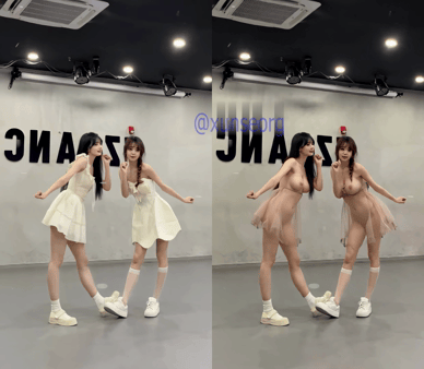 【AI脱衣】网红美女脱衣系列眠羊妹妹（第十四弹）裸舞小美女愃氺 配图3