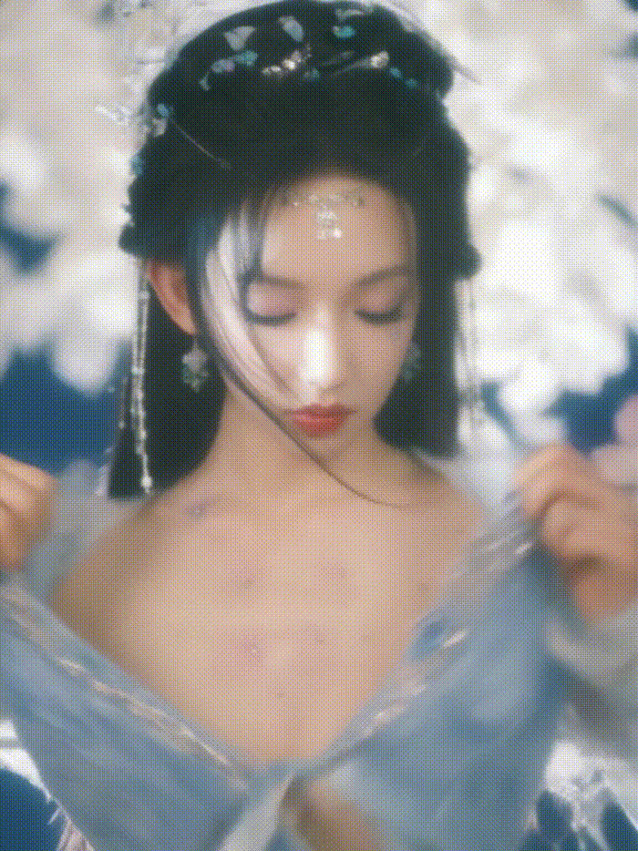 【AI明星脱衣】程潇洛河神女下人间——脱衣篇（配乐版）！ 配图6