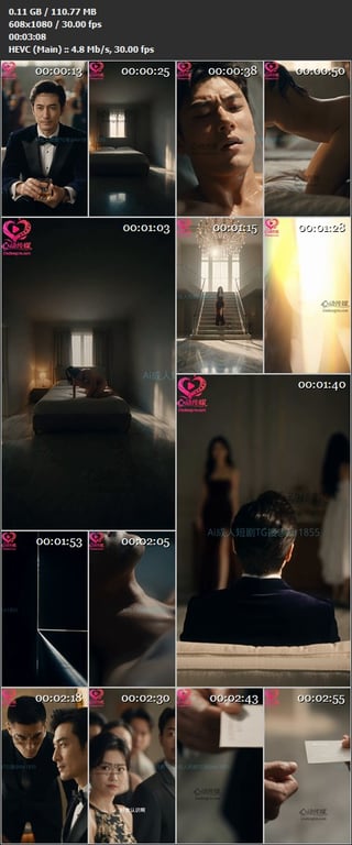【AI短剧】《金鸡之路》EP1-6集，普通女孩为救母入富豪派对圈首次上游艇被踹下 配图11