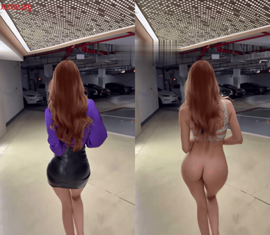 【AI脱衣】网红美女脱衣系列ciu7长腿黑丝韩国进口氺 配图6