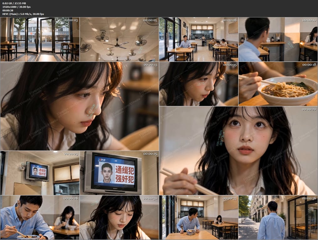 【AI短剧】《小明的一天》完整版完结，跑步路过的美女付费就可以解锁操逼支线，专挑 配图20
