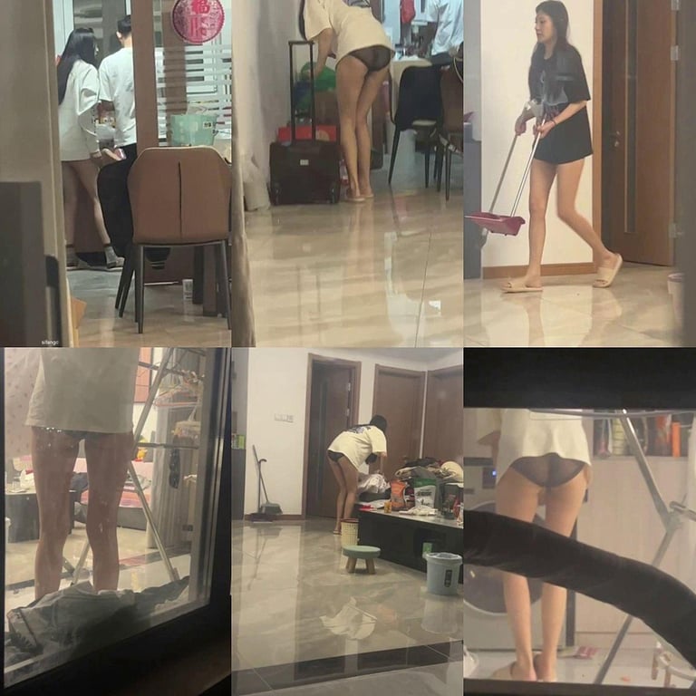极致偷窥禁忌！大神潜入航空公司空姐宿舍，窗外高清偷拍多位性感空姐洗澡换衣私密日常 配图3