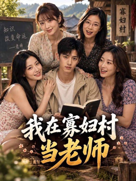 【AI短剧】✅《我在寡妇村当老师》✅EP1-9 纸支教调令，将刚毕业的男主送进了一座与世隔绝的全女村落-老宋论坛