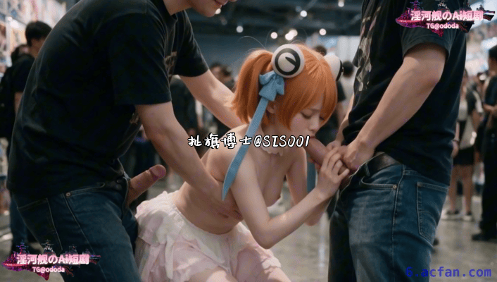 【AI短剧】《AC娘逛漫展》漫展众目睽睽中，两个小伙把漂亮妹妹内射愃 配图4